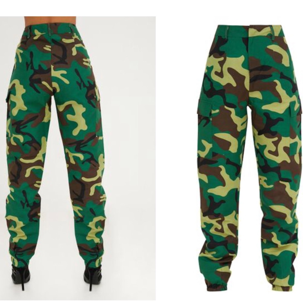 Trendy Camo Cargo Pants